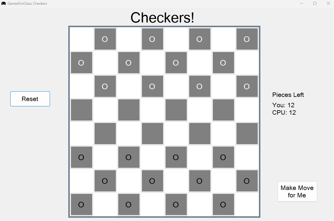 GamesForClass Checkers